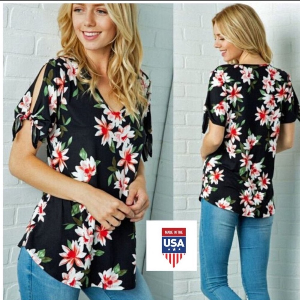 Cut out floral top